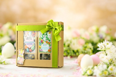 ZESTAW HERBAT WIELKANOCNYCH 2x50g z Pałeczkami Cukrowymi Idealny Na Święta!